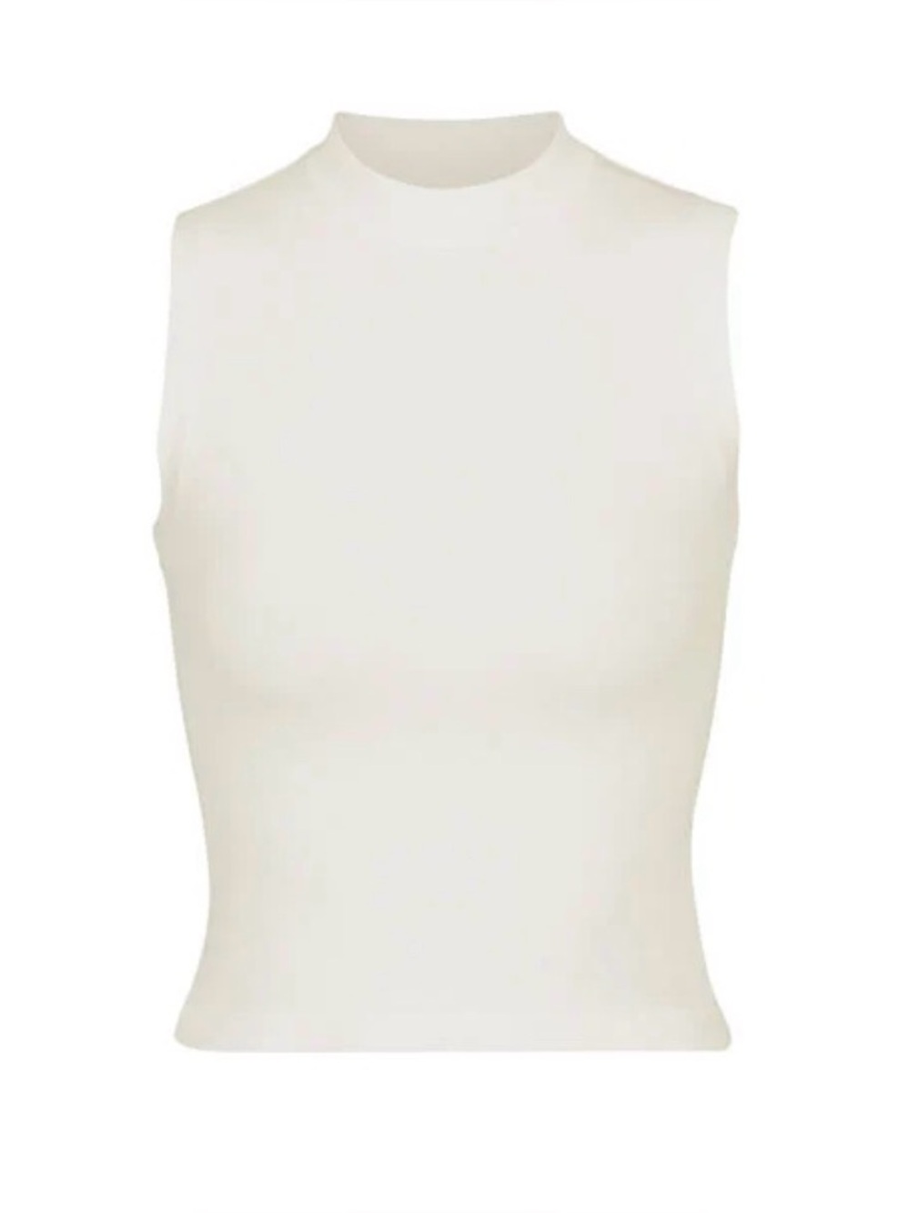 Skims Sleeveless Mock Neck Tank Top - Bone White